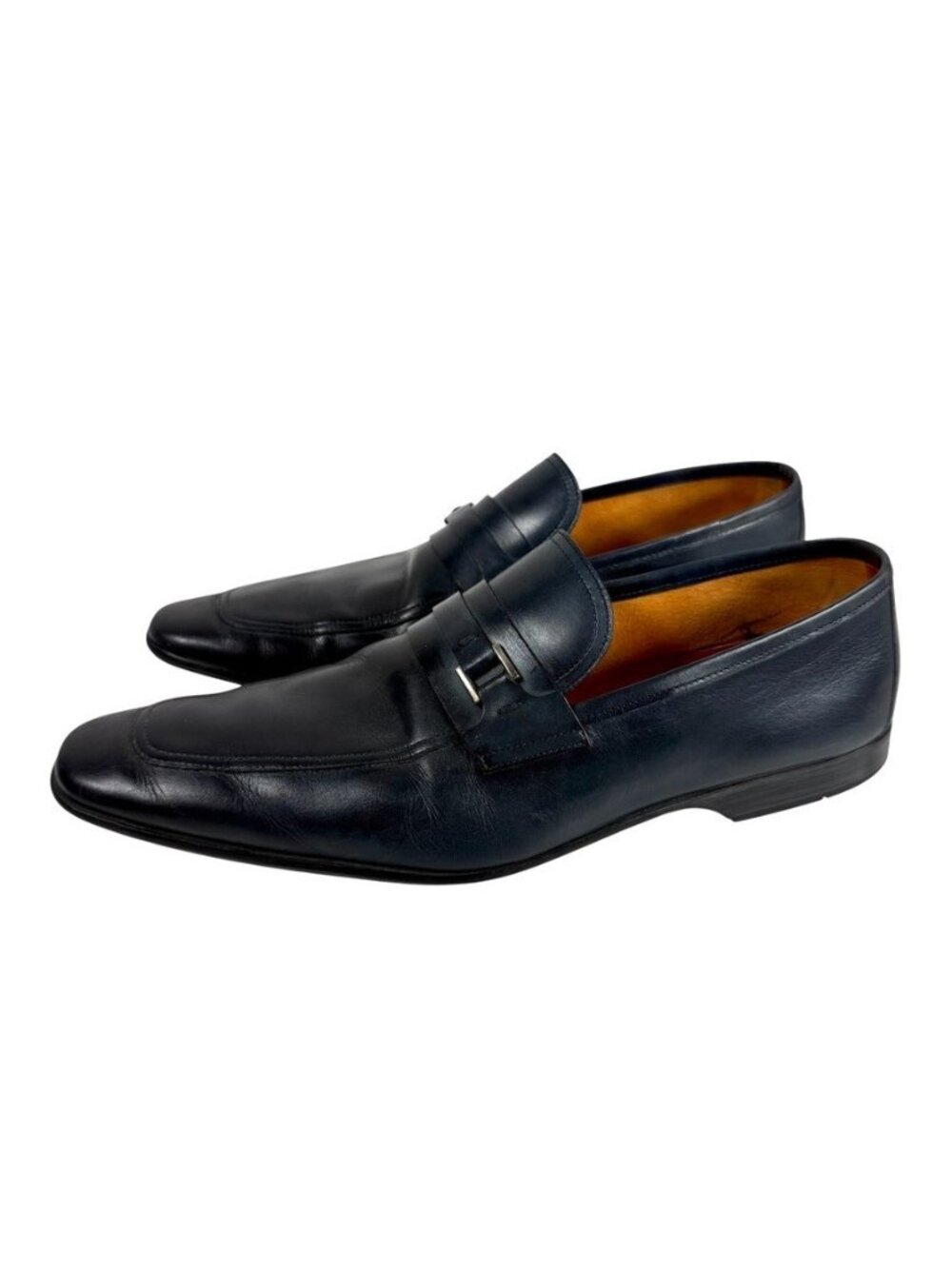 Magnanni Miengo Bit Strap Blue Leather Loafer Slip On Men's Size 10M 17534